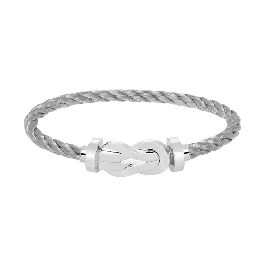 [Liorra]CHANCE LARGE 8 FIGURE BUCKLE NO DIAMOND BRACELET SILVER