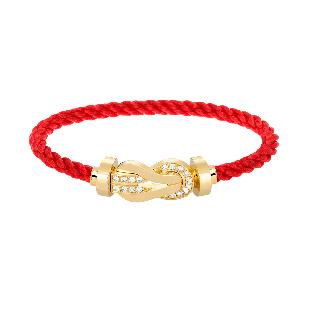 [Liorra]CHANCE LARGE 8 FIGURE BUCKLE HALF DIAMOND BRACELET GOLD