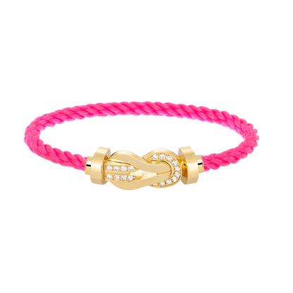 [Liorra]CHANCE LARGE 8 FIGURE BUCKLE HALF DIAMOND BRACELET GOLD