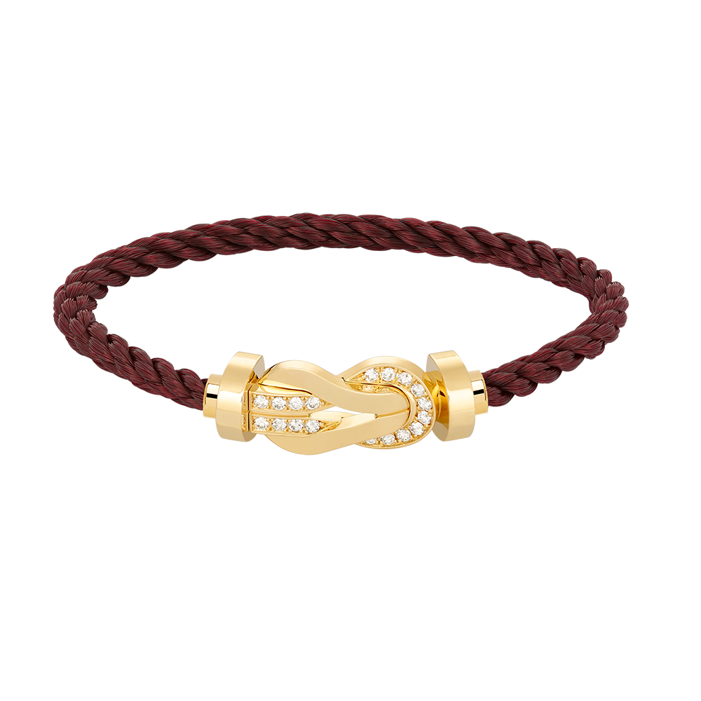 [Liorra]CHANCE LARGE 8 FIGURE BUCKLE HALF DIAMOND BRACELET GOLD