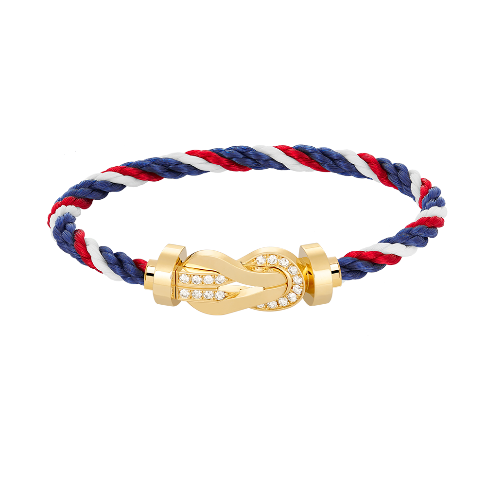 [Liorra]CHANCE LARGE 8 FIGURE BUCKLE HALF DIAMOND BRACELET GOLD