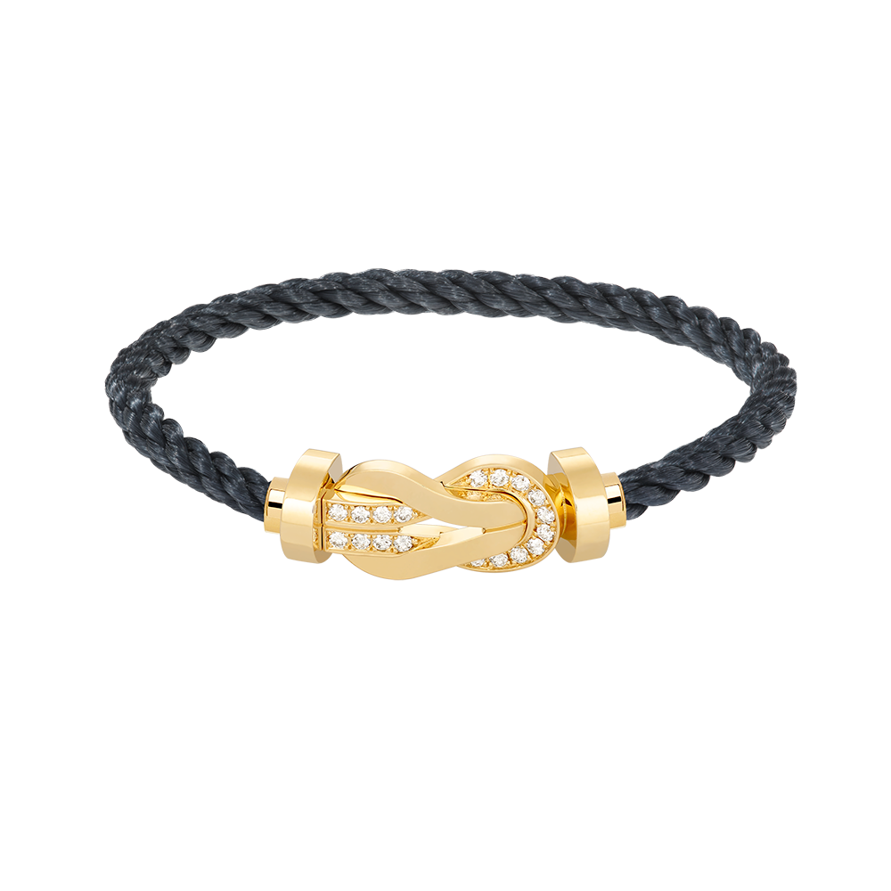 [Liorra]CHANCE LARGE 8 FIGURE BUCKLE HALF DIAMOND BRACELET GOLD
