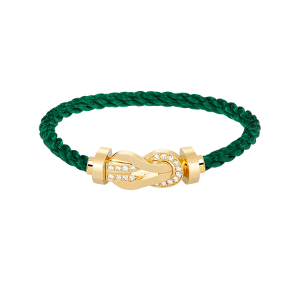 [Liorra]CHANCE LARGE 8 FIGURE BUCKLE HALF DIAMOND BRACELET GOLD