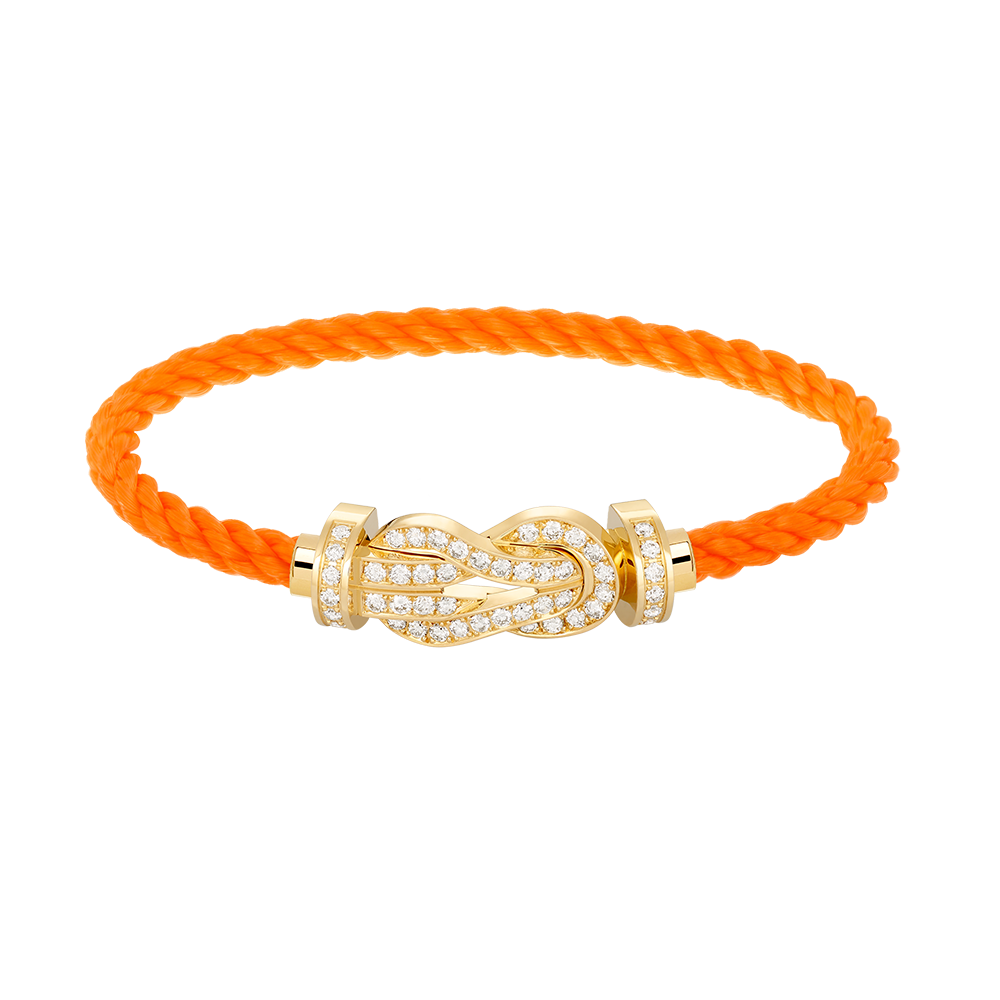 [Liorra]CHANCE LARGE 8 FIGURE BUCKLE FULLDIAMOND BRACELET GOLD