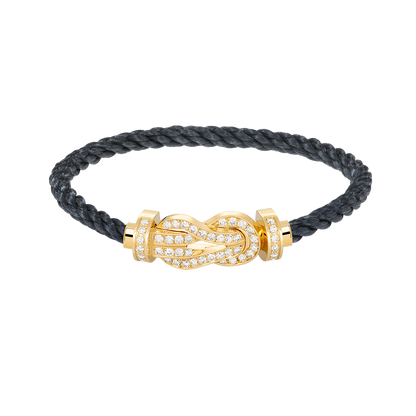[Liorra]CHANCE LARGE 8 FIGURE BUCKLE FULLDIAMOND BRACELET GOLD