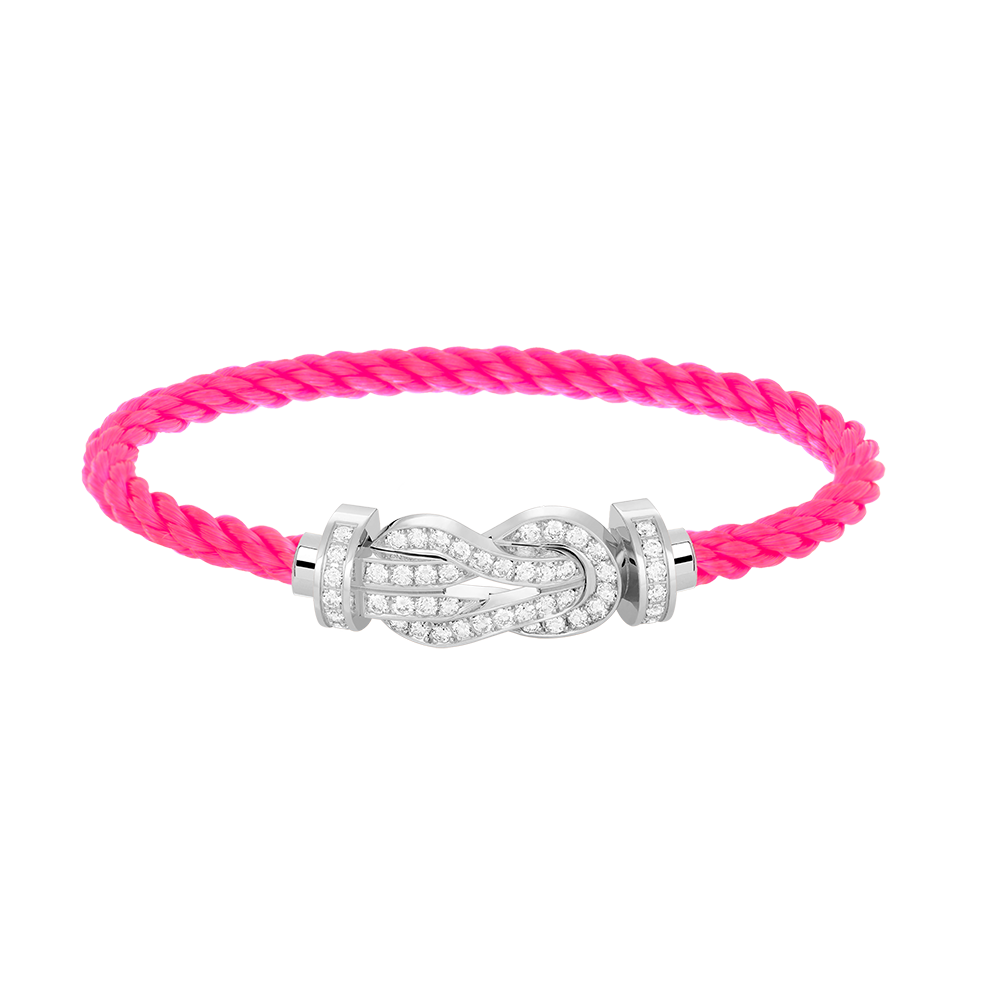 [Liorra]CHANCE LARGE 8 FIGURE BUCKLE FULL DIAMOND BRACELET SILVER