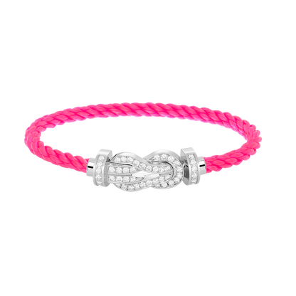[Liorra]CHANCE LARGE 8 FIGURE BUCKLE FULL DIAMOND BRACELET SILVER