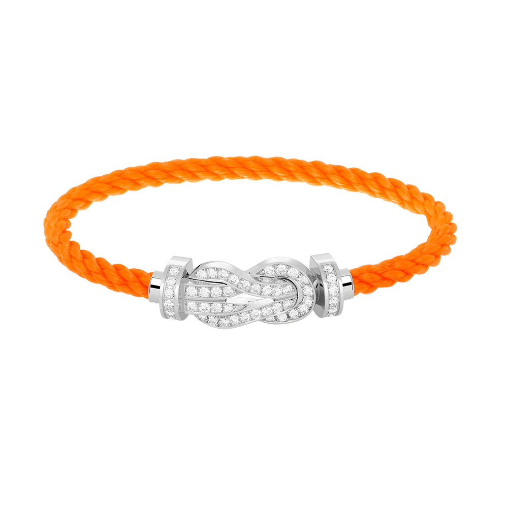 [Liorra]CHANCE LARGE 8 FIGURE BUCKLE FULL DIAMOND BRACELET SILVER
