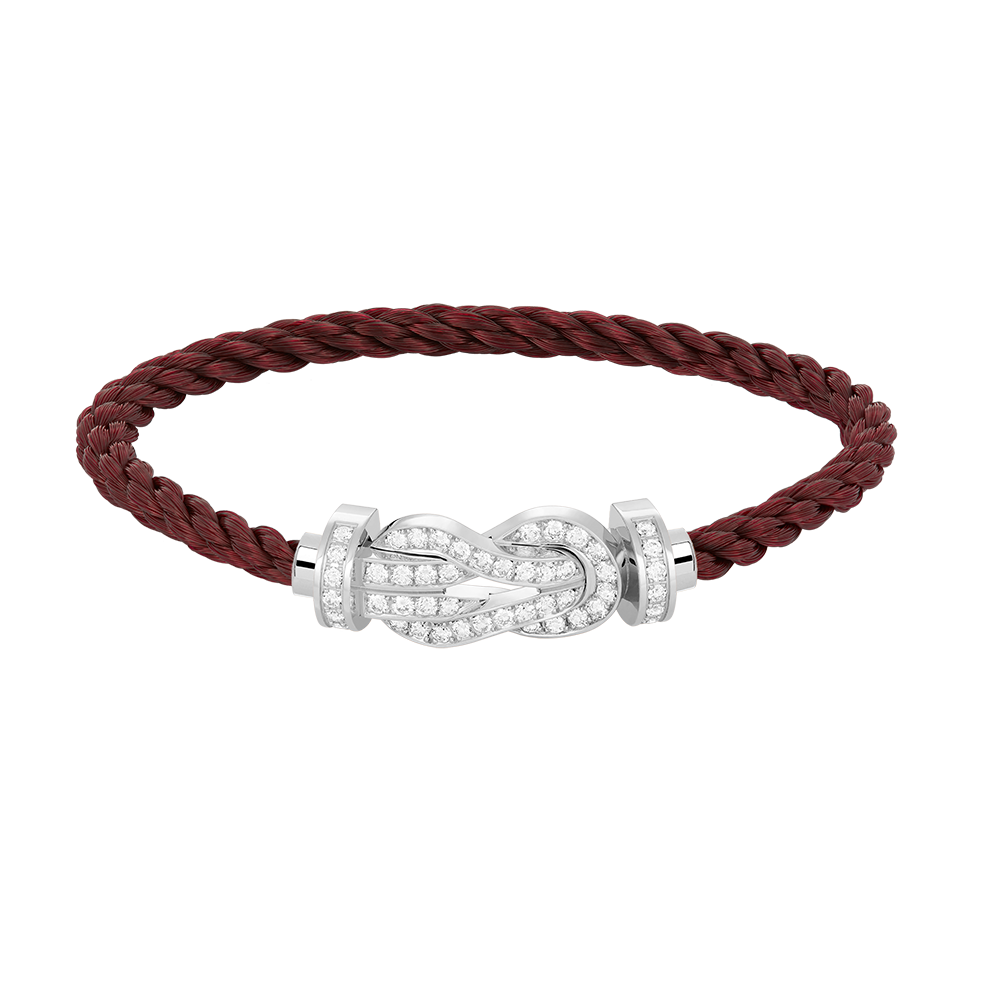 [Liorra]CHANCE LARGE 8 FIGURE BUCKLE FULL DIAMOND BRACELET SILVER