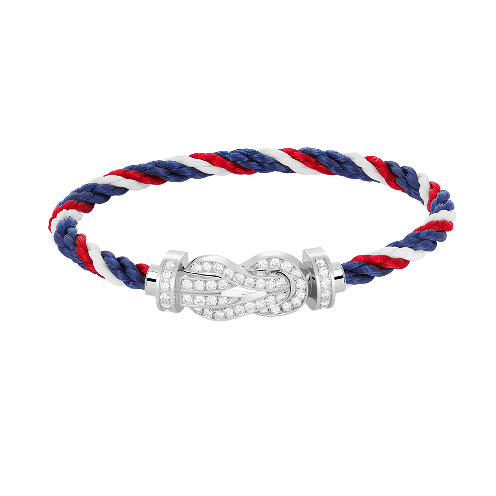 [Liorra]CHANCE LARGE 8 FIGURE BUCKLE FULL DIAMOND BRACELET SILVER
