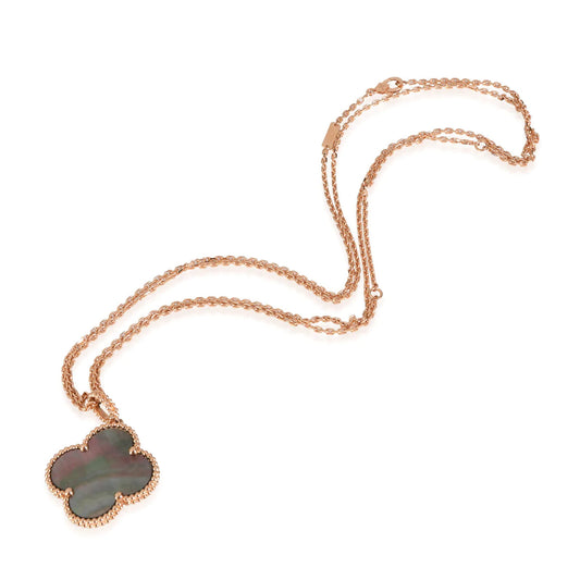 [Liorra]CLOVER 25MM GOLD DARK MOP BIG CLOVER NECKLACE
