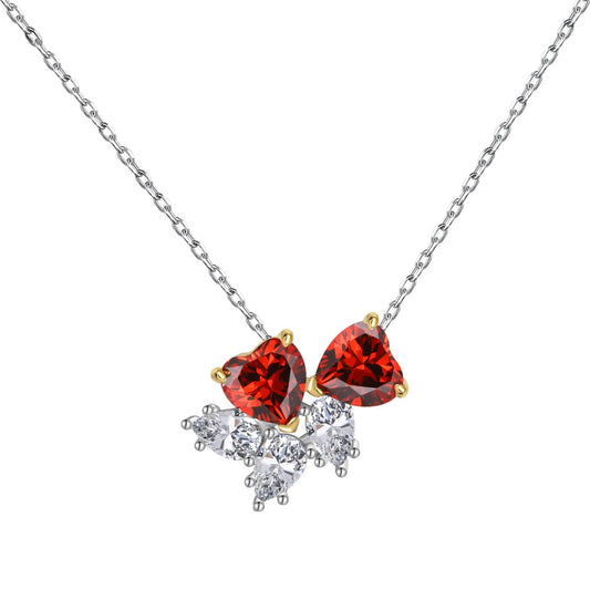 [Tonmkive Jewelry]Dainty Red Heart Necklace