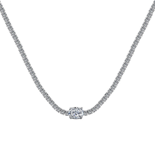 [Tonmkive Jewelry]1.0 Carat Shining Oval Cut Necklace