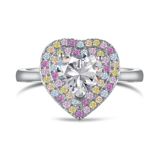 [Tonmkive Jewelry]Delicate Ebullient Heart Shape Wedding Ring