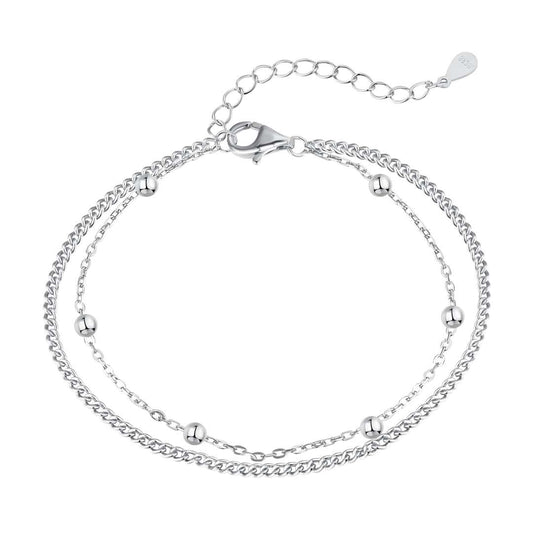 [Tonmkive Jewelry]Delicate Bead Double Layer Bracelet