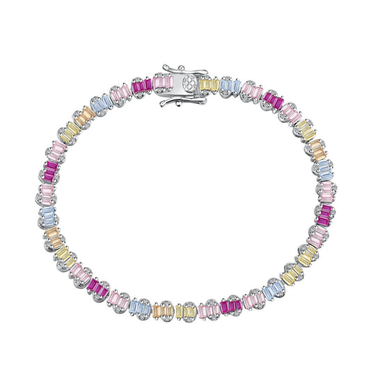 [Tonmkive Jewelry]Delicate Colorful Emerald Cut Party Bracelet