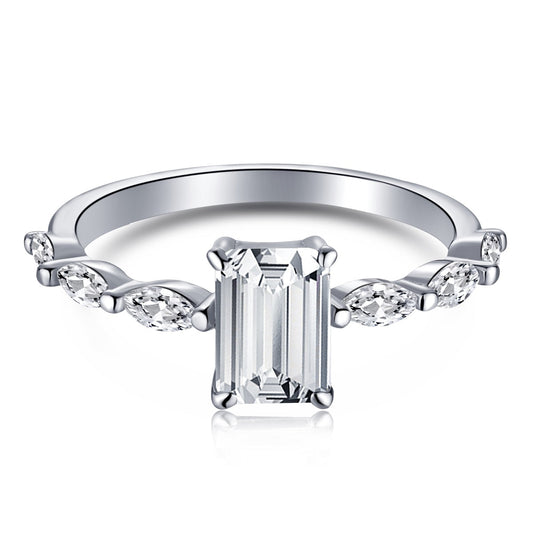 [Tonmkive Jewelry]1.0 Carat Dainty Resplendent Radiant Cut Daily Ring