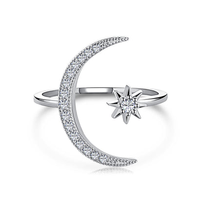 [Tonmkive Jewelry]Eternity Moon & Star Ring