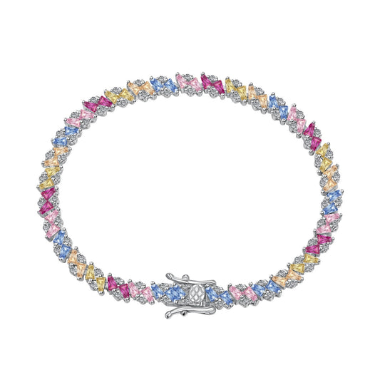 [Tonmkive Jewelry]Ornate Sparkling Multi Cut Party Bracelet