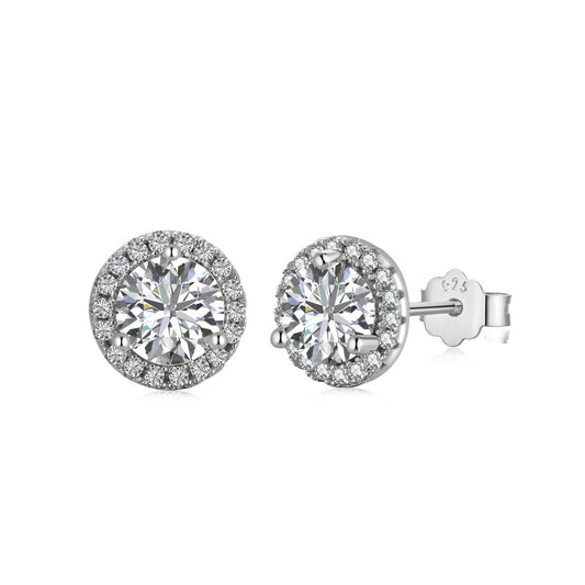 [Tonmkive Jewelry]Classic Princess Round Shape Earrings