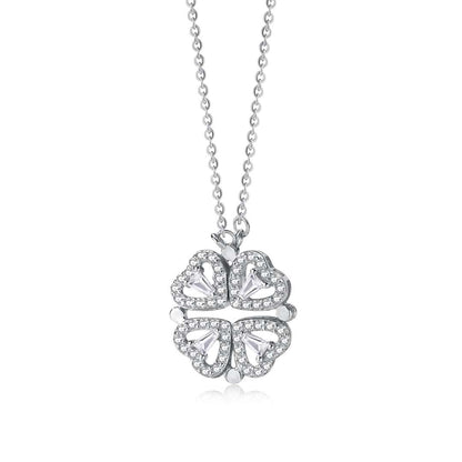 [Tonmkive Jewelry]Ornate Heart Cut Flower Shape Necklace