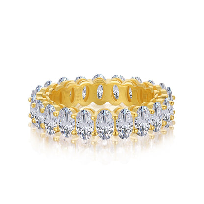 [Tonmkive Jewelry]Ornate Oval Cut Tennis Ring