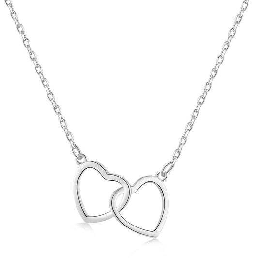 [Tonmkive Jewelry]Sterling Silver Love Double Ring Necklace