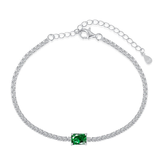 [Tonmkive Jewelry]1.0 Carat Unique Emerald Cut Banquet Bracelet