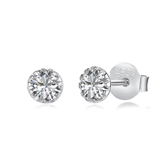 [Tonmkive Jewelry]Sparkling Colorful Round Shape Earrings