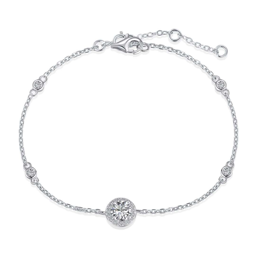 [Tonmkive Jewelry]Dazzling Round Cut Shape Bracelet