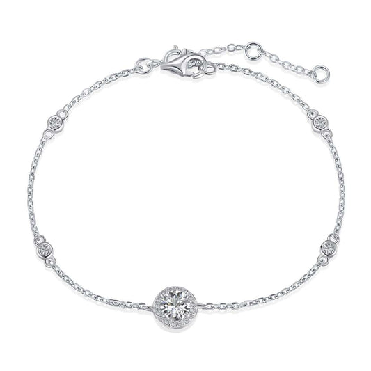 [Tonmkive Jewelry]Dazzling Round Cut Shape Bracelet
