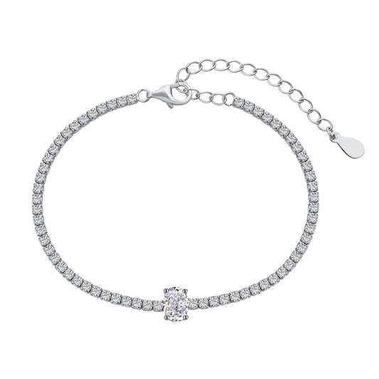 [Tonmkive Jewelry]0.75 Carat Exquisite Oval Cut Daily Bracelet