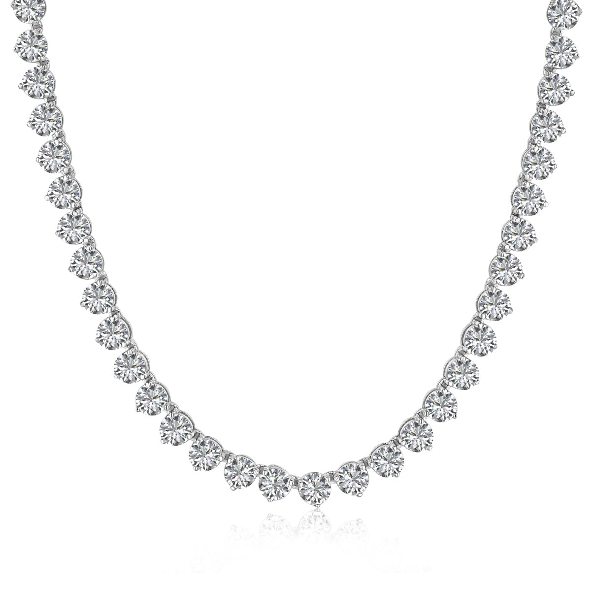 [Tonmkive Jewelry]Ornate Heart Cut Tennis Necklace