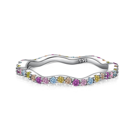 [Tonmkive Jewelry]Dainty Colorful Round Cut Party Ring