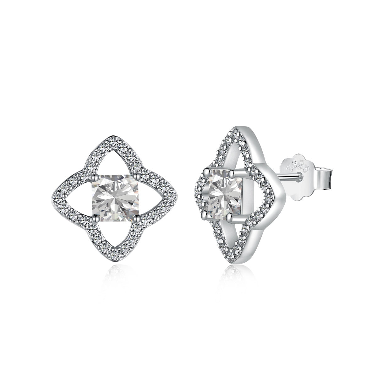[Tonmkive Jewelry]Elegant Star Shape Princess Cut Daily Earrings
