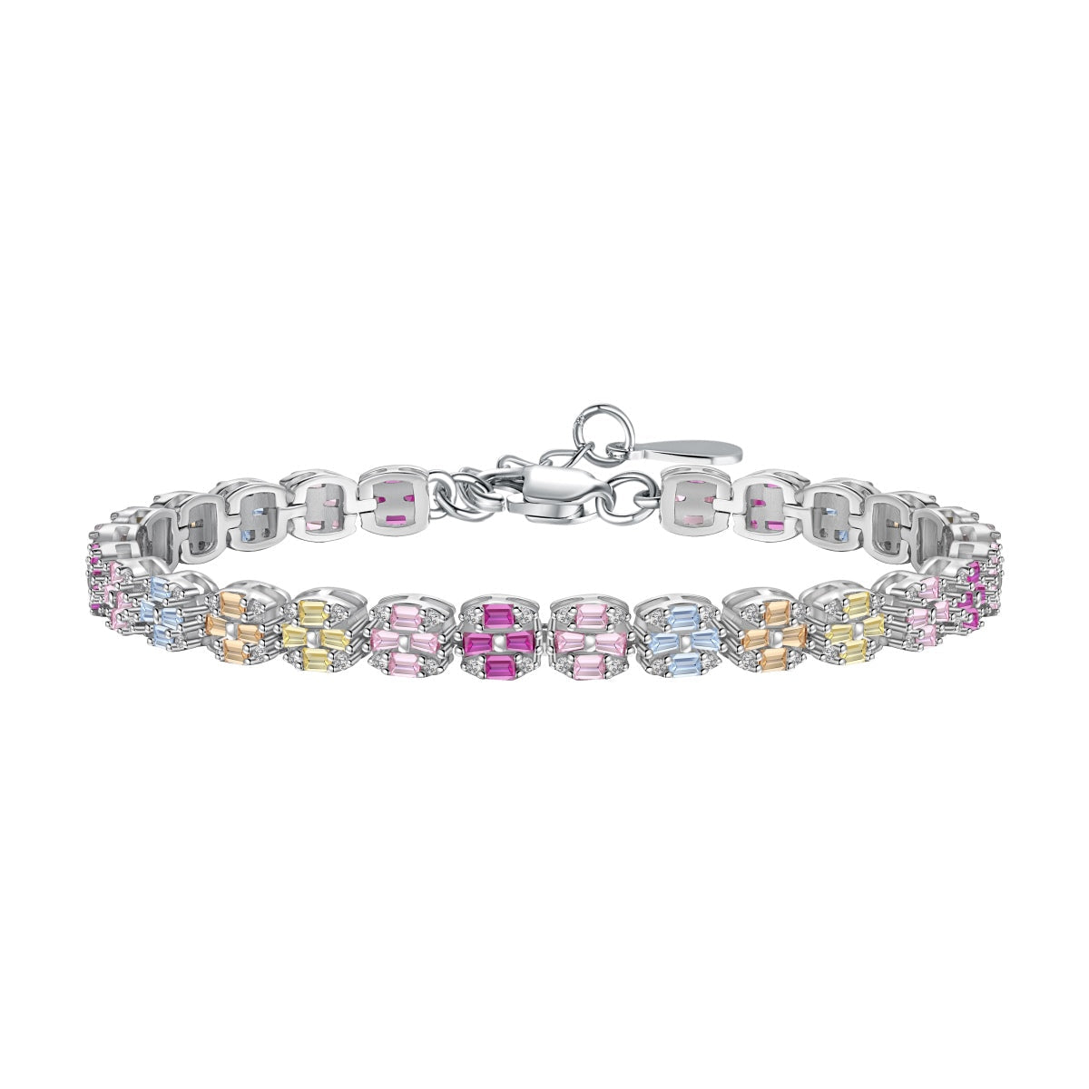 [Tonmkive Jewelry]Delicate Colorful Emerald Cut Daily Bracelet