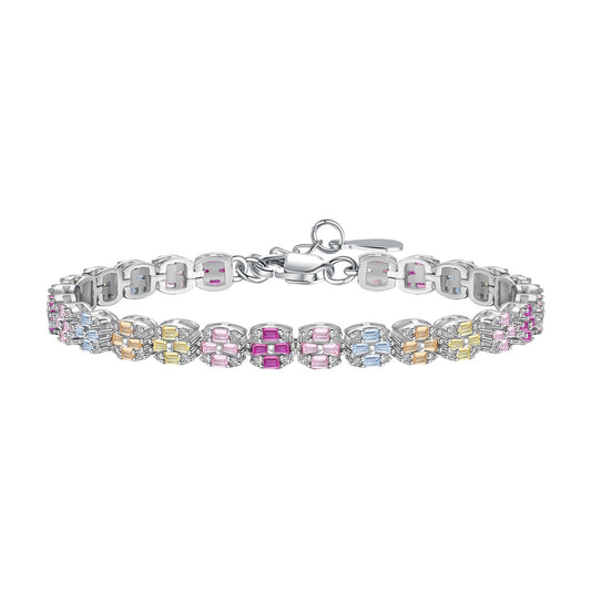 [Tonmkive Jewelry]Delicate Colorful Emerald Cut Daily Bracelet