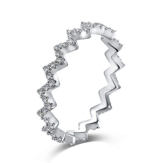 [Tonmkive Jewelry]Delicate Enchanting Wave Shape Daily Ring
