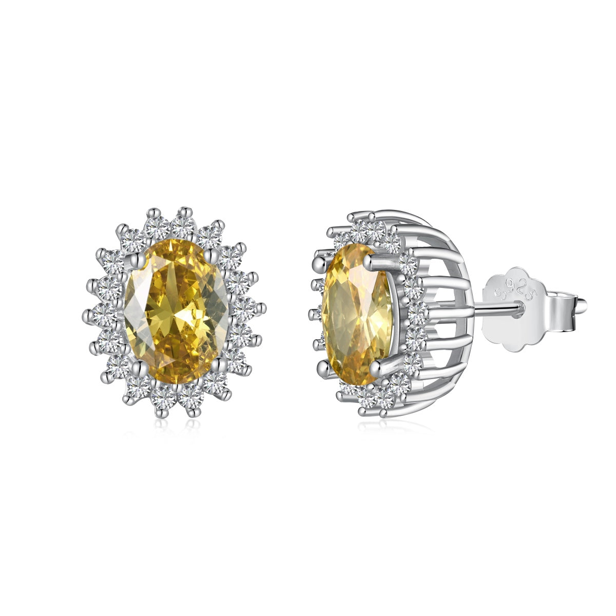[Tonmkive Jewelry]Delicate Radiant Oval Cut Daily Earrings