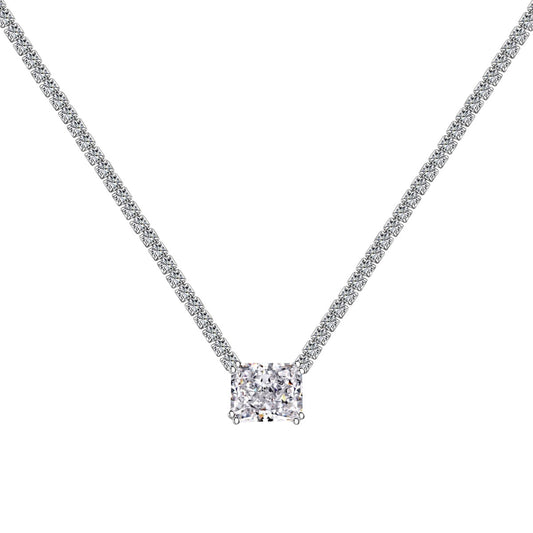 [Tonmkive Jewelry]4.0 Carat Elegant Radiant Cut Necklace