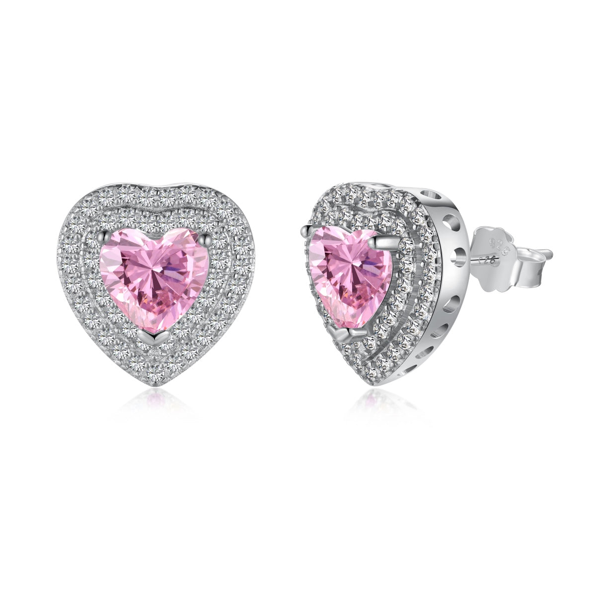 [Tonmkive Jewelry]Dazzling Heart Shape Lover Earrings