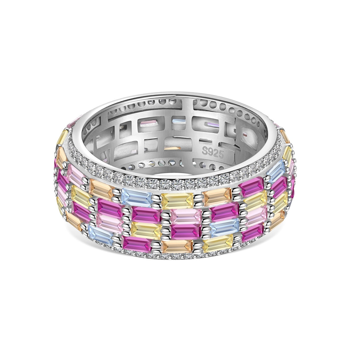[Tonmkive Jewelry]Radiant Colorful Radiant Cut Daily Ring