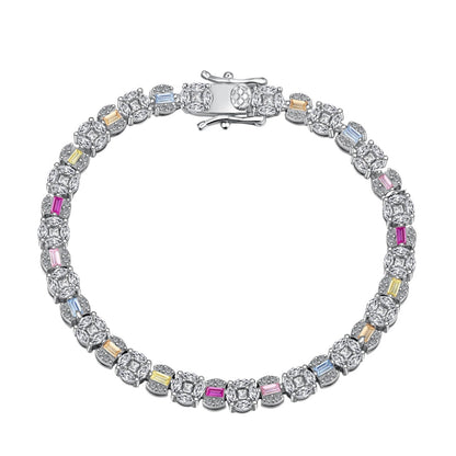 [Tonmkive Jewelry]Dazzling Radiant Multi Cut Daily Bracelet
