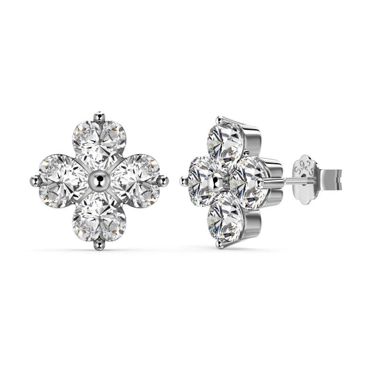 [Tonmkive Jewelry]Four-Leaf Clover Ball Earrings