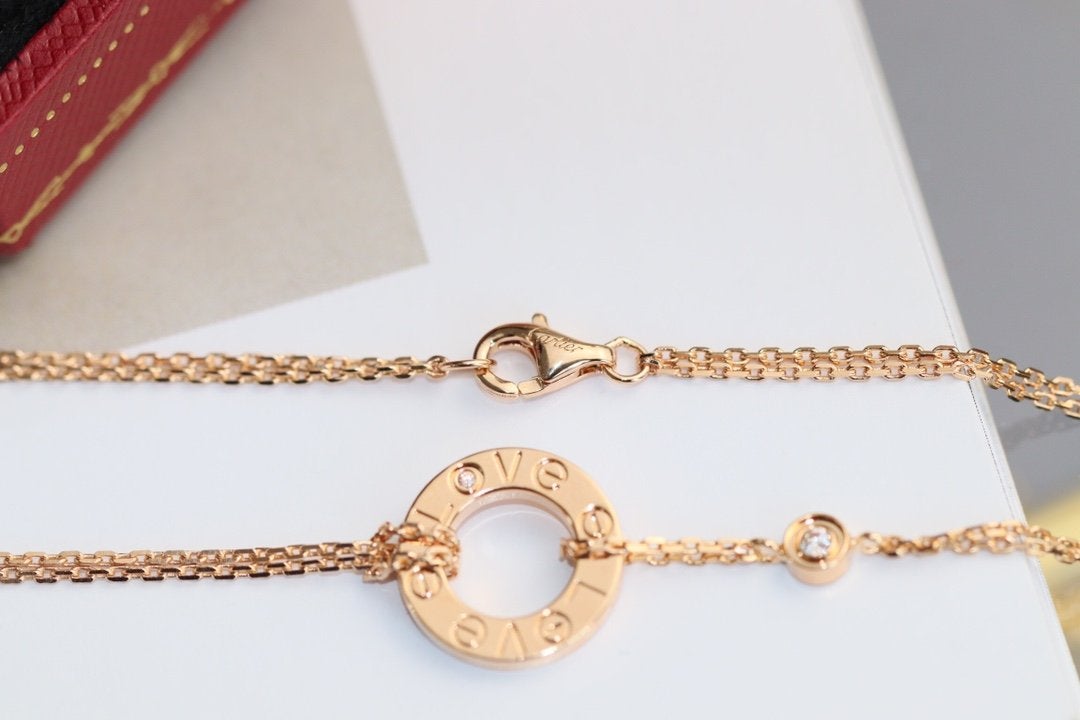 [Liorra]LOVE NECKLACE ADJUSTABLE Liorra GOLD 2 DIAMOND