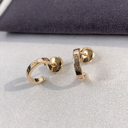 [Liorra]LOVE EARRINGS 2.65MM PINK GOLD