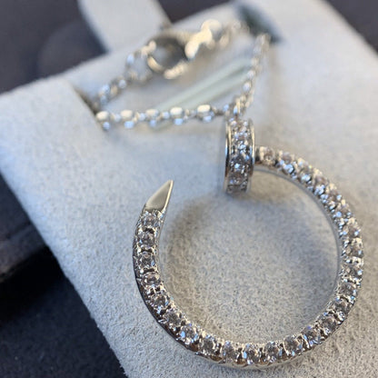 [Liorra]JUSTE NECKLACE SILVER DIAMONDS