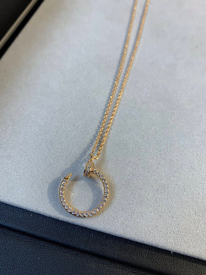 [Liorra]JUSTE NECKLACE PINK GOLD DIAMONDS