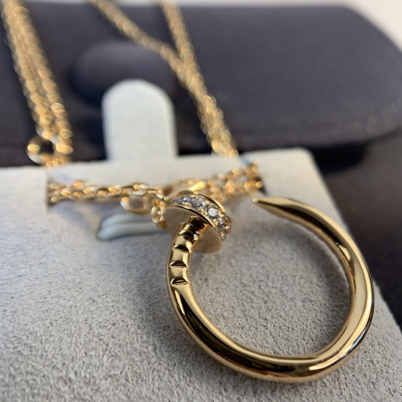 [Liorra]JUSTE NECKLACE PINK GOLD DIAMONDS