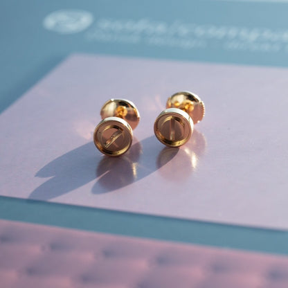 [Liorra]LOVE EARRINGS PINK GOLD 10MM
